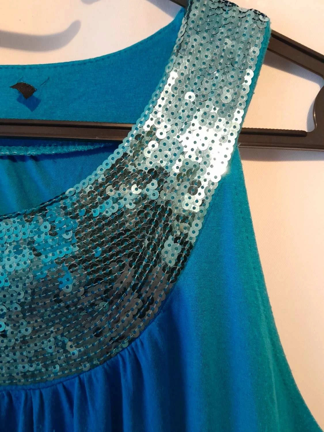 Vestido azul, Talla Única, con pedrería – photo 6